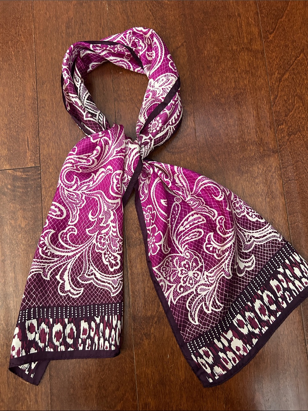 Adrienne Landau Hand Rolled Ombre Floral Scarf